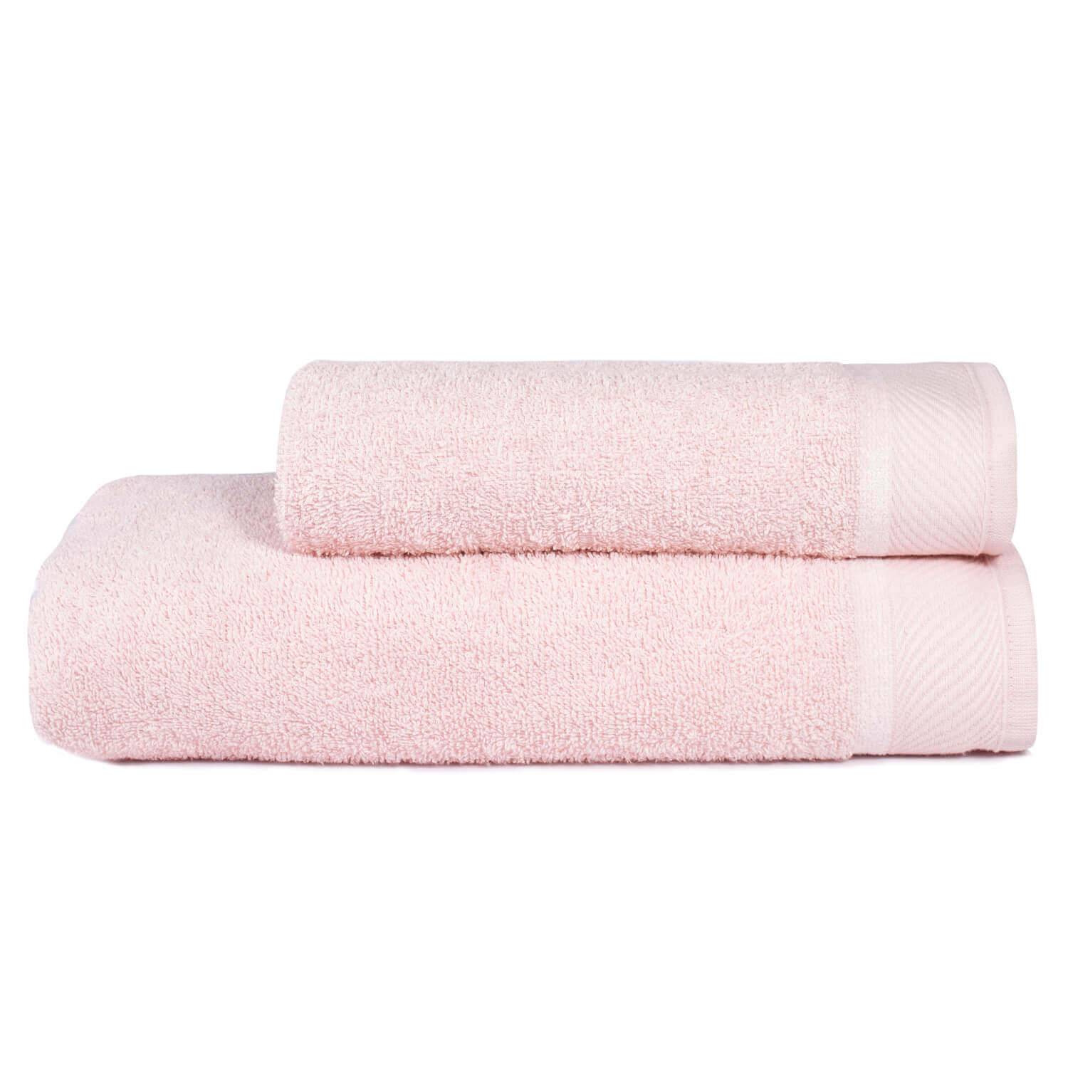 Jogo Toalhas Banhão 2 Peças Eleganz 100% algodão  Rosa