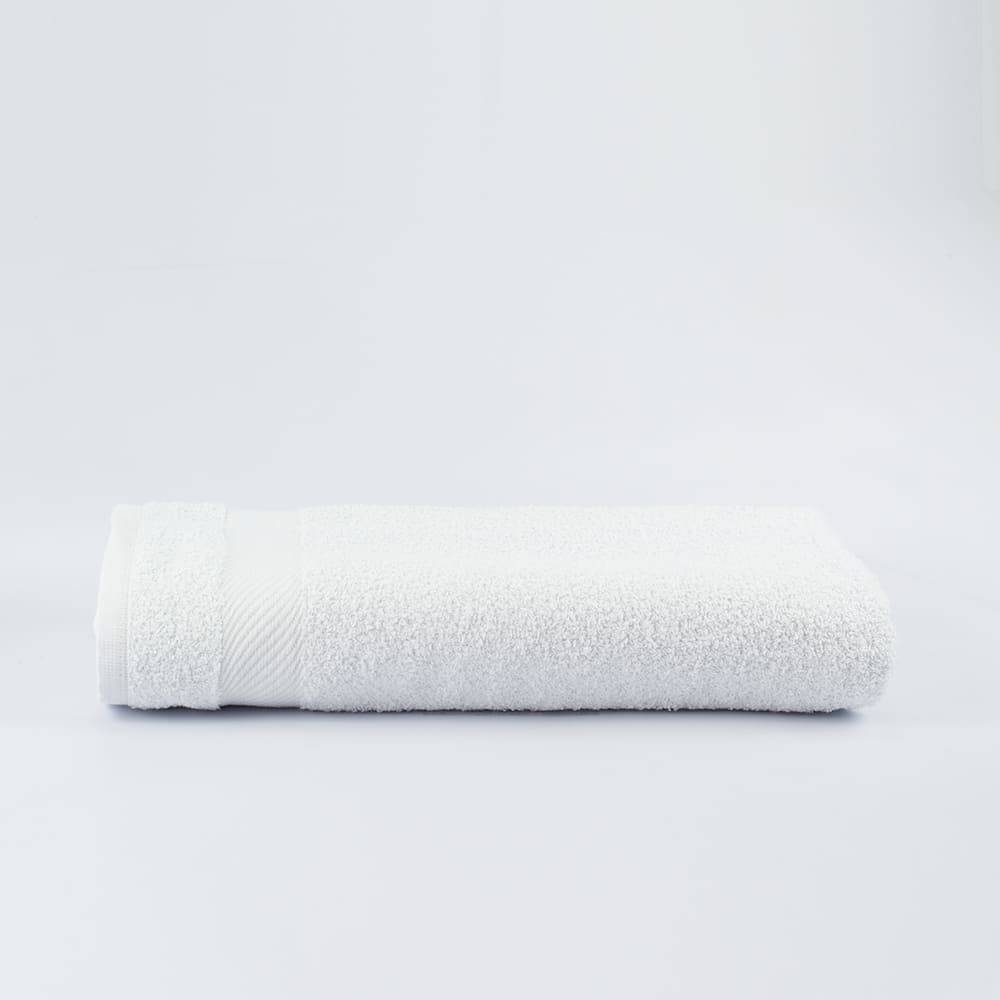Toalha de Banho Branca com Barra 100% algodão - LM
