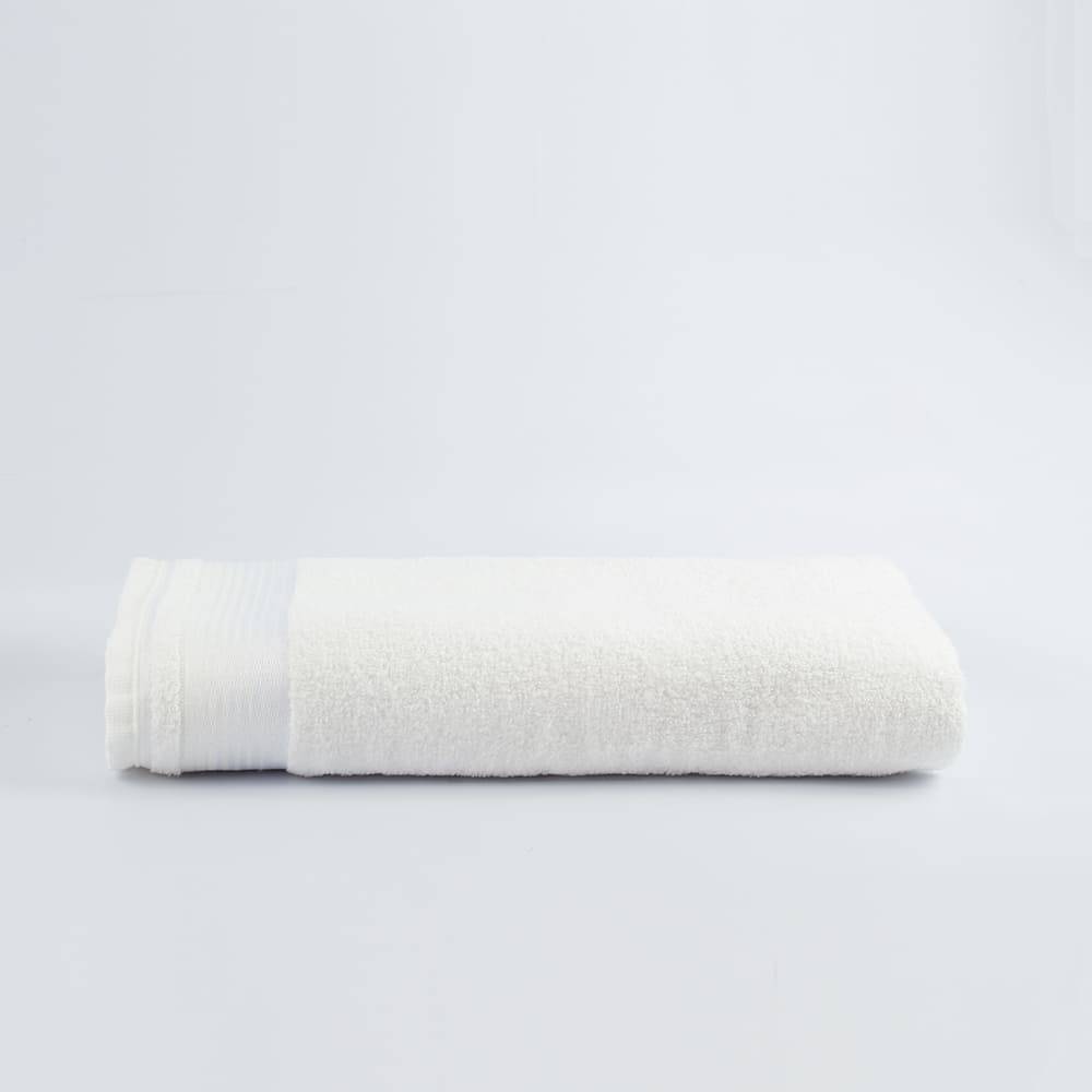 Toalha de Banho Quasar 100% algodão com Barra Decorativa Off White  - LM Peter