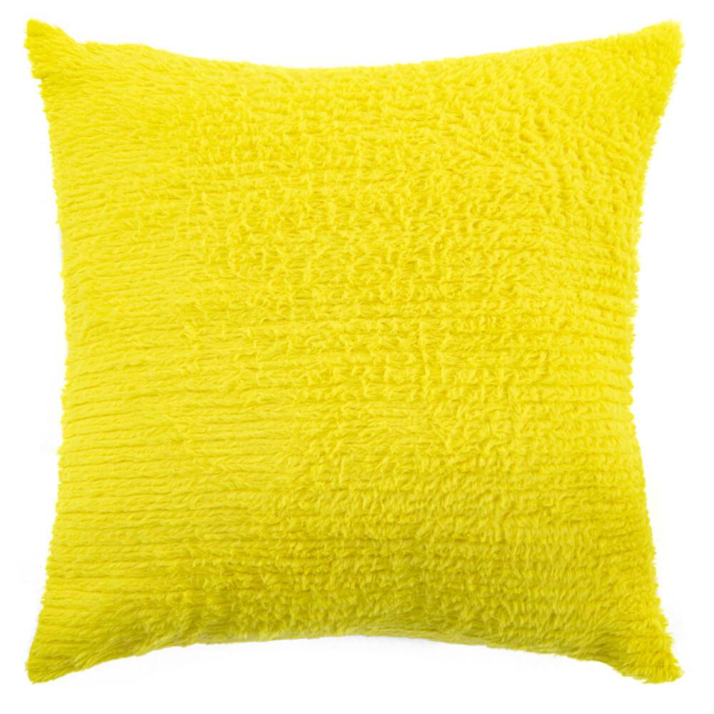 Capa de Almofada Texturizada Listras Amarelo 45cm x 45cm