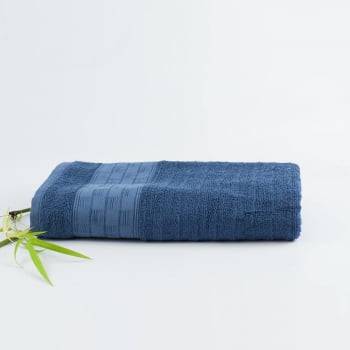 Jogo de Banho Jacquard Fibra de Bamboo Azul Escuro - LM