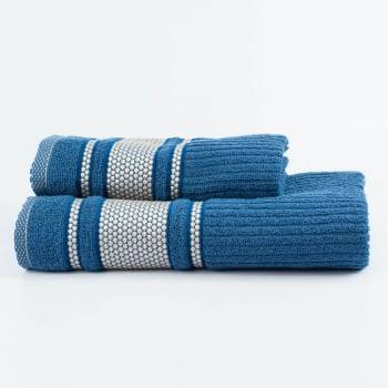 Jogo Toalhas de Banho Azul 2 Peças Princess 100% algodão - LM