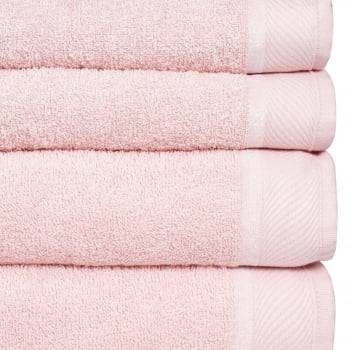 Jogo Toalhas Banho 2 Peças Eleganz 100% algodão  Rosa