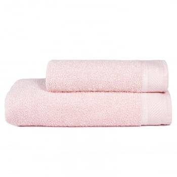 Jogo Toalhas Banho 2 Peças Eleganz 100% algodão  Rosa