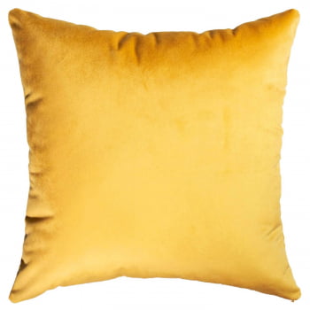 Capa de Almofada Veludo Lisa 45cm x 45cm - Amarelo