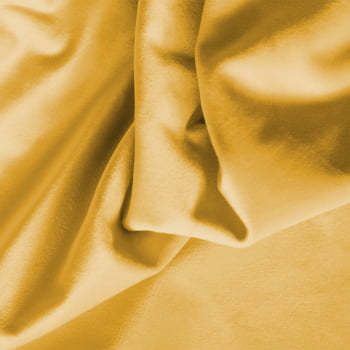 Capa de Almofada Veludo Liso 45cm x 45cm - Amarelo