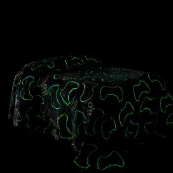 Manta Infantil Solteiro Microfibra Soft Brilha no Escuro - Video Games